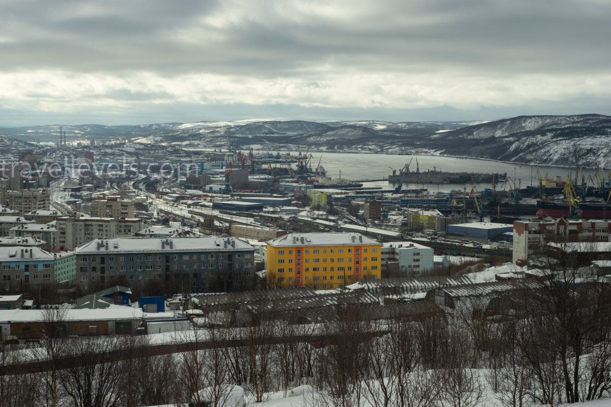 Вид на порт, Мурманск